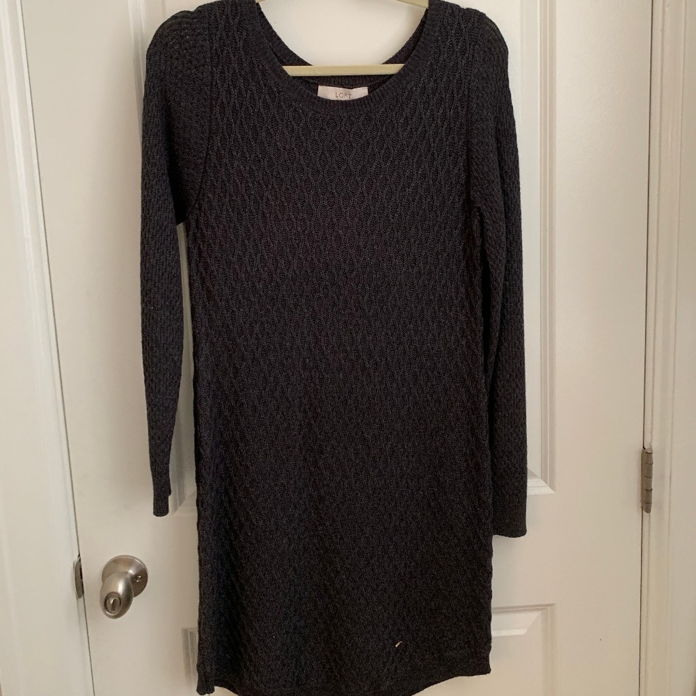 Grey sweater dress